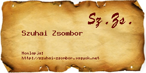 Szuhai Zsombor névjegykártya